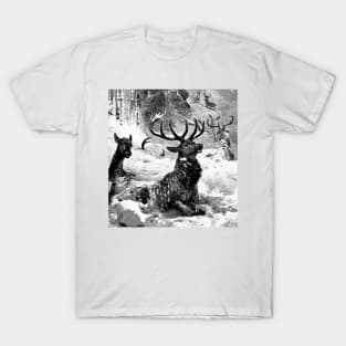 The Deer in the Snow Avalanche T-Shirt